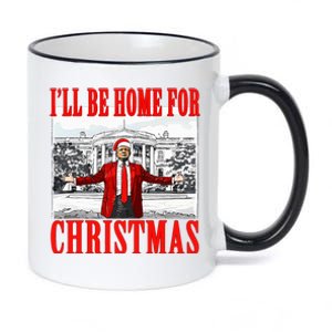 Ill Be Home For Christmas Funny Donald Trump 11oz Black Color Changing Mug