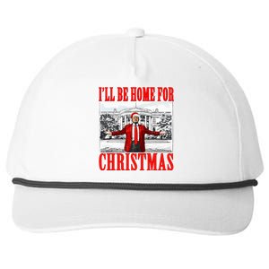 Ill Be Home For Christmas Funny Donald Trump Snapback Five-Panel Rope Hat