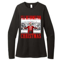 Ill Be Home For Christmas Funny Donald Trump Womens CVC Long Sleeve Shirt