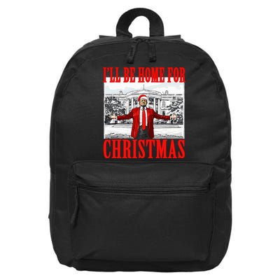 Ill Be Home For Christmas Funny Donald Trump 16 in Basic Backpack