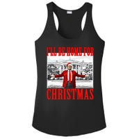 Ill Be Home For Christmas Funny Donald Trump Ladies PosiCharge Competitor Racerback Tank