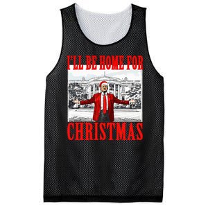 Ill Be Home For Christmas Funny Donald Trump Mesh Reversible Basketball Jersey Tank