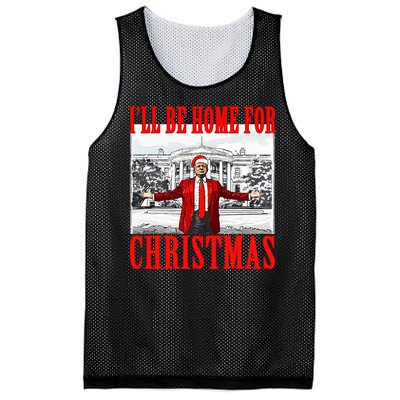 Ill Be Home For Christmas Funny Donald Trump Mesh Reversible Basketball Jersey Tank