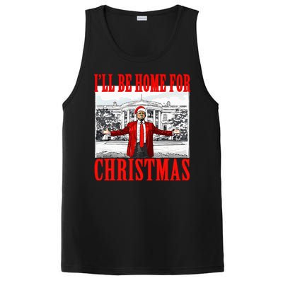 Ill Be Home For Christmas Funny Donald Trump PosiCharge Competitor Tank