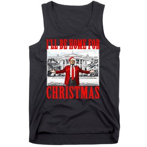 Ill Be Home For Christmas Funny Donald Trump Tank Top