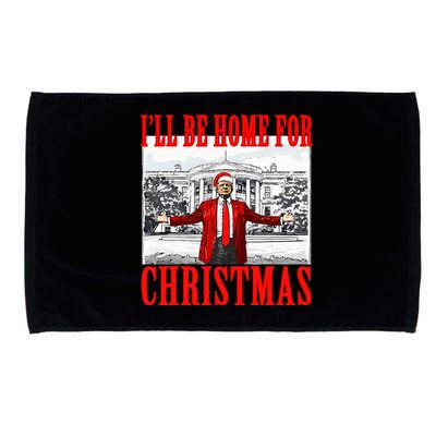 Ill Be Home For Christmas Funny Donald Trump Microfiber Hand Towel