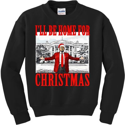 Ill Be Home For Christmas Funny Donald Trump Kids Sweatshirt