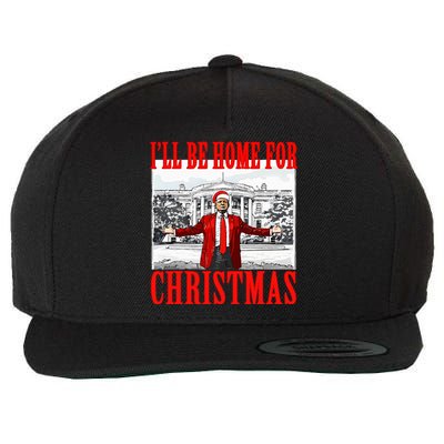 Ill Be Home For Christmas Funny Donald Trump Wool Snapback Cap