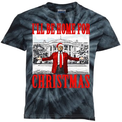 Ill Be Home For Christmas Funny Donald Trump Kids Tie-Dye T-Shirt