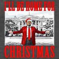 Ill Be Home For Christmas Funny Donald Trump Vector Backpack