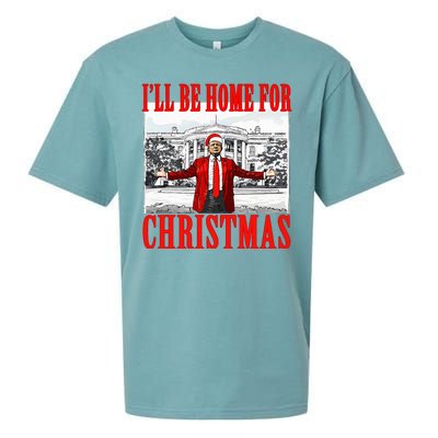 Ill Be Home For Christmas Funny Donald Trump Sueded Cloud Jersey T-Shirt