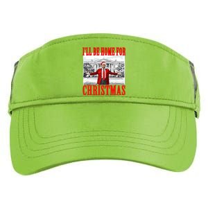 ILl Be Home For Christmas Santa Funny Trump Xmas Pajamas Adult Drive Performance Visor