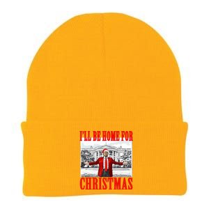 ILl Be Home For Christmas Santa Funny Trump Xmas Pajamas Knit Cap Winter Beanie