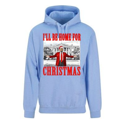 ILl Be Home For Christmas Santa Funny Trump Xmas Pajamas Unisex Surf Hoodie