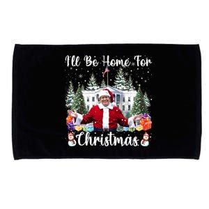 ILl Be Home For Christmas Funny Santa Claus Trump 2024 Microfiber Hand Towel