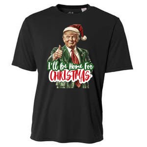 ILl Be Home For Christmas Funny Santa Claus Trump 2024 Cooling Performance Crew T-Shirt