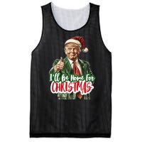 ILl Be Home For Christmas Funny Santa Claus Trump 2024 Mesh Reversible Basketball Jersey Tank