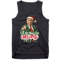 ILl Be Home For Christmas Funny Santa Claus Trump 2024 Tank Top