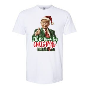 ILl Be Home For Christmas Funny Santa Claus Trump 2024 Softstyle CVC T-Shirt