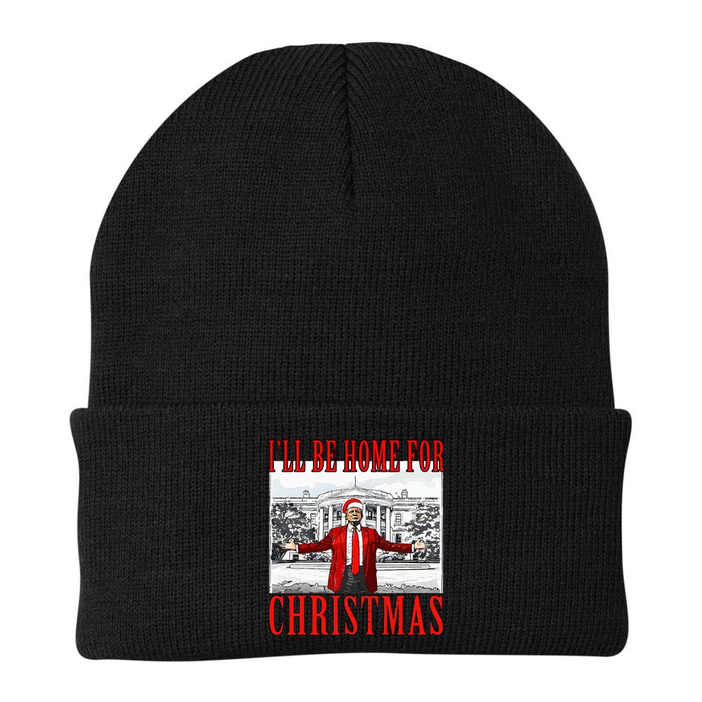 Ill Be Home For Christmas Donald Trump 2024 Election Beanie
