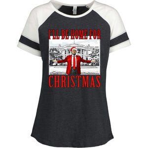 Ill Be Home For Christmas Donald Trump 2024 Election Enza Ladies Jersey Colorblock Tee