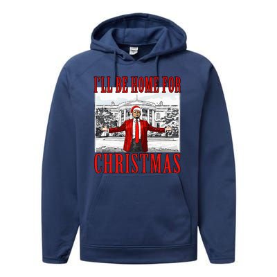 Ill Be Home For Christmas Donald Trump 2024 Election Performance Fleece Hoodie