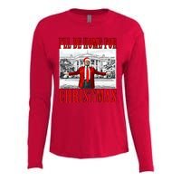 Ill Be Home For Christmas Donald Trump 2024 Election Womens Cotton Relaxed Long Sleeve T-Shirt