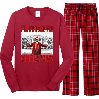 Ill Be Home For Christmas Donald Trump 2024 Election Long Sleeve Pajama Set