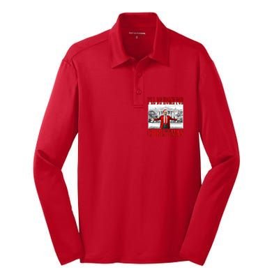 Ill Be Home For Christmas Donald Trump 2024 Election Silk Touch Performance Long Sleeve Polo