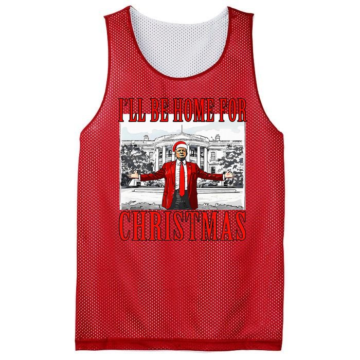 Ill Be Home For Christmas Donald Trump 2024 Election Mesh Reversible Basketball Jersey Tank