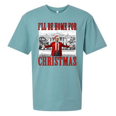 Ill Be Home For Christmas Donald Trump 2024 Election Sueded Cloud Jersey T-Shirt