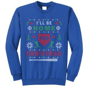 ILl Be Home For Christmas Baseball Ugly Christmas Gift Funny Gift Sweatshirt