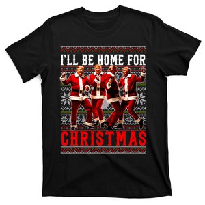 ILl Be Home For Christmas Santa Trump Ugly Christmas Sweate T-Shirt