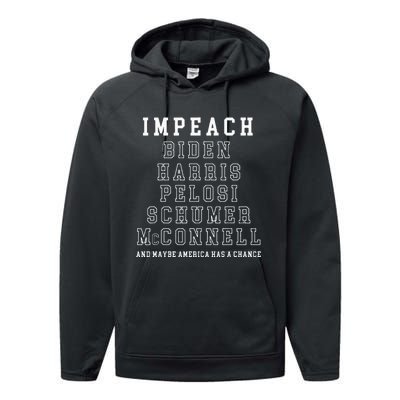 Impeach Biden Harris Pelosi Schumer Mcconnell Political Performance Fleece Hoodie