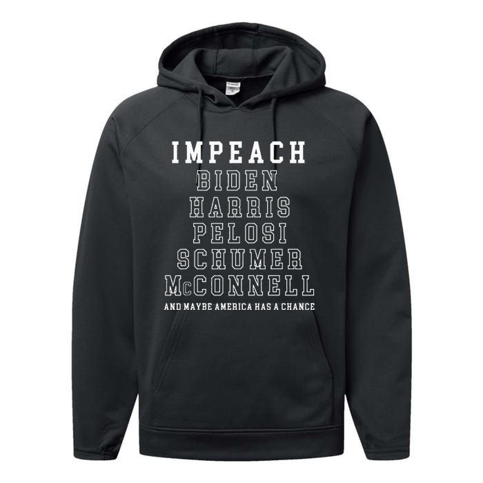 Impeach Biden Harris Pelosi Schumer Mcconnell Political Performance Fleece Hoodie