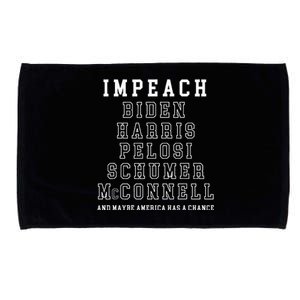 Impeach Biden Harris Pelosi Schumer Mcconnell Political Microfiber Hand Towel