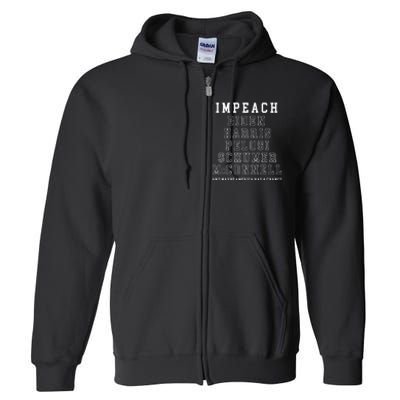 Impeach Biden Harris Pelosi Schumer Mcconnell Political Full Zip Hoodie