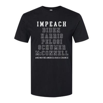 Impeach Biden Harris Pelosi Schumer Mcconnell Political Softstyle CVC T-Shirt