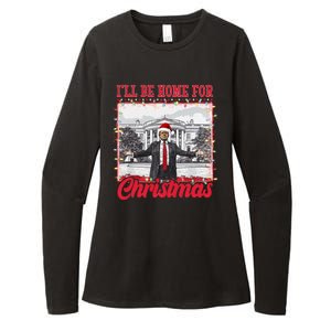 Ill Be Home For Christmas Santa Funny Trump Womens CVC Long Sleeve Shirt