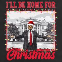 Ill Be Home For Christmas Santa Funny Trump Trucker Hat