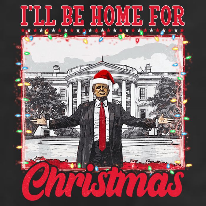 Ill Be Home For Christmas Santa Funny Trump Trucker Hat