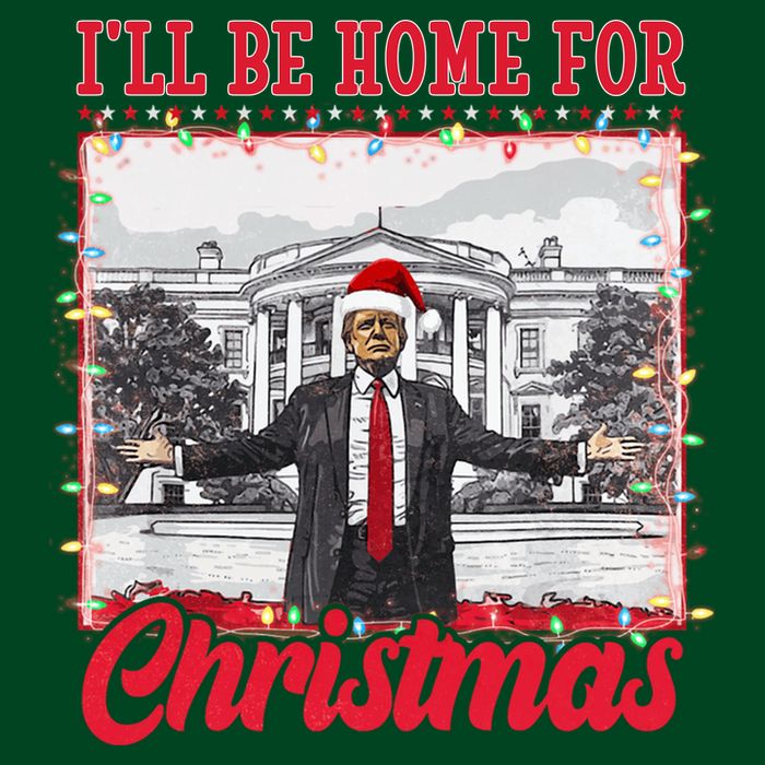 Ill Be Home For Christmas Santa Funny Trump Cooling Performance Crew T-Shirt