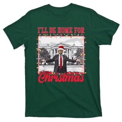 Ill Be Home For Christmas Santa Funny Trump T-Shirt