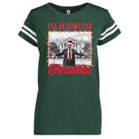 Ill Be Home For Christmas Santa Funny Trump Enza Ladies Jersey Football T-Shirt