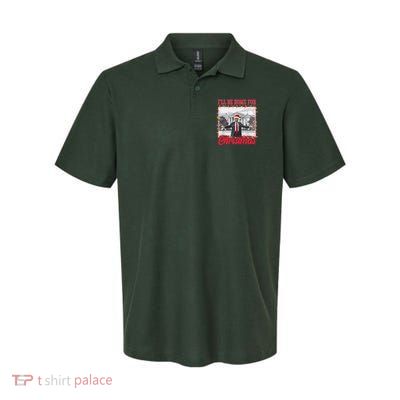 Ill Be Home For Christmas Santa Funny Trump Softstyle Adult Sport Polo