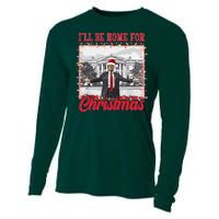 Ill Be Home For Christmas Santa Funny Trump Cooling Performance Long Sleeve Crew