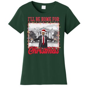 Ill Be Home For Christmas Santa Funny Trump Women's T-Shirt