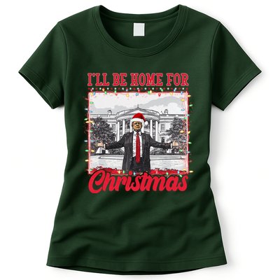Ill Be Home For Christmas Santa Funny Trump Womens T-Shirt