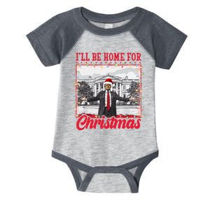 Ill Be Home For Christmas Santa Funny Trump Infant Baby Jersey Bodysuit