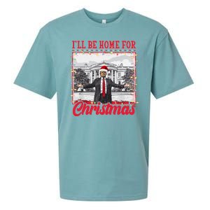 Ill Be Home For Christmas Santa Funny Trump Sueded Cloud Jersey T-Shirt